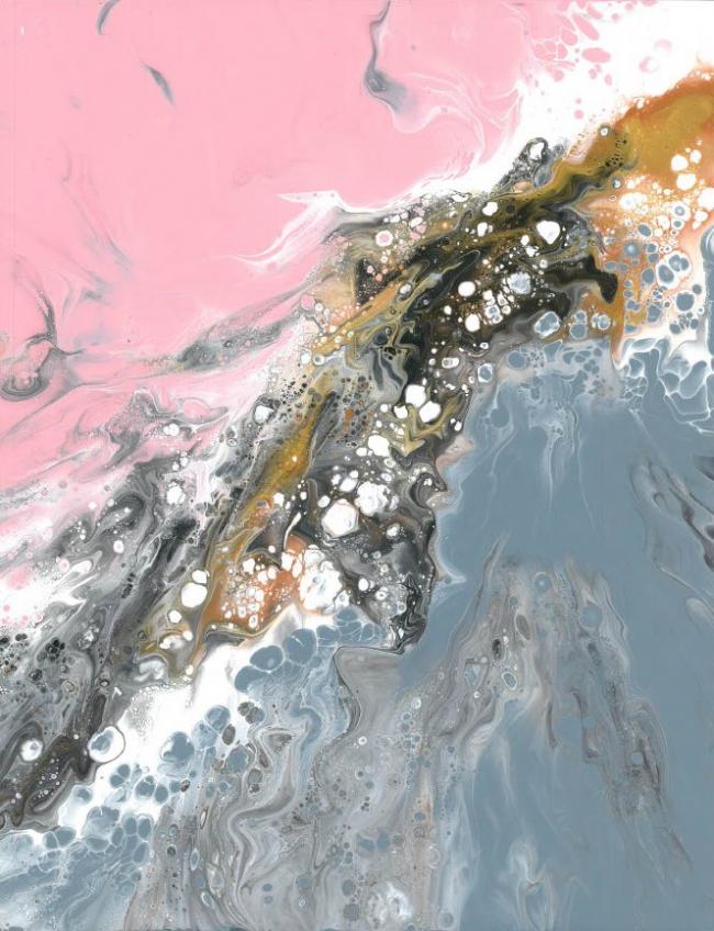 Pink and Grey abstract 2